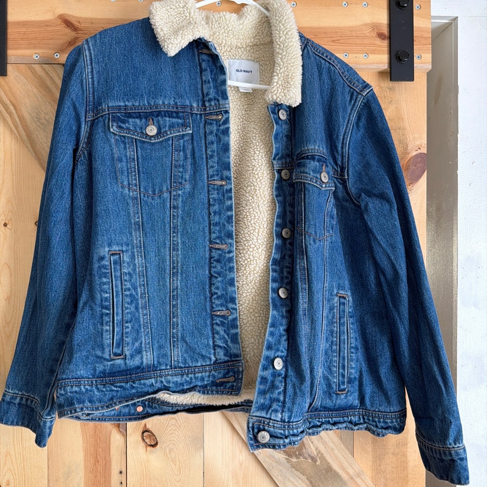 Old Navy Cream Sherpa Jacket